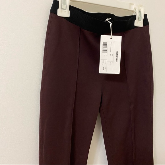 Helmut Lang cropped flare rib legging Wine color♥️ - Picture 2 of 7